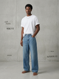 Men's Vintage Blue Wide Leg Baggy Jeans
