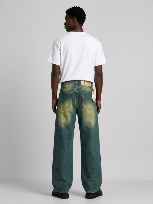 Men’s Vintage Acid Washed Wide Leg Jeans | Baggy Relaxed Fit Denim